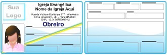 Credencial de Obreiro - azul