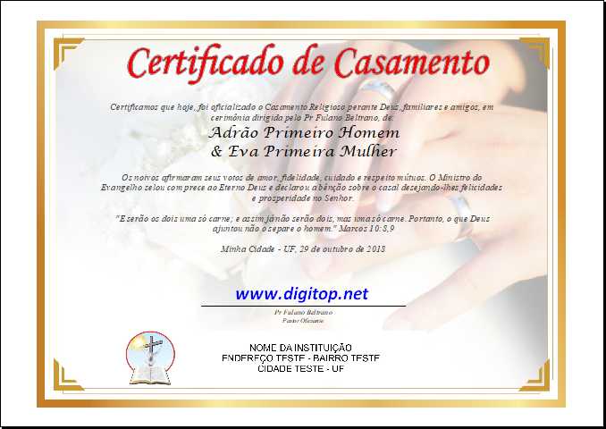 Certificado de Casamento